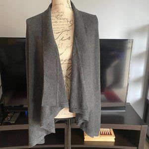 NWT Loft Gray Cascade Open Cardigan, Medium